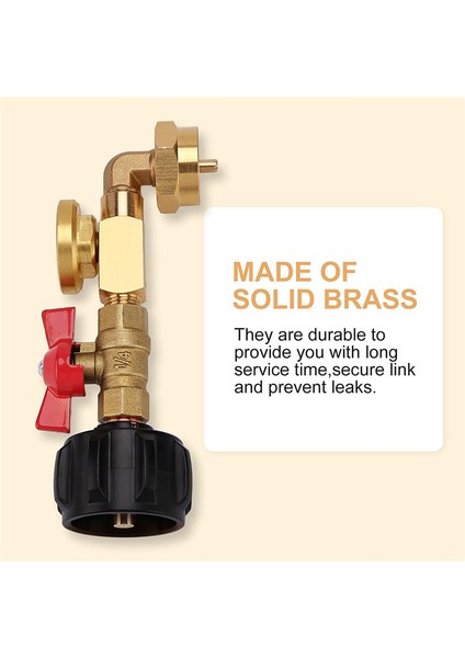 Qcc1 Propan Tank Ölçerli Propan Dolum Dirsek Adaptörü (Yurt Dışından)