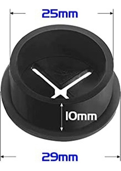 Kauçuk Tapa Siyah Toz Tapası Conta Halkası Açıklığı 25MM Masaüstü Delik Kapağı (Yurt Dışından)