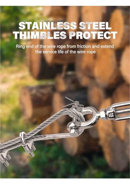 Askı 1/4 Inç M6 Tel Halat Kablo Kelepçesi Yüksük Kablo Kelepçesi Takımı, 12 Takım (Yurt Dışından) indirimleri