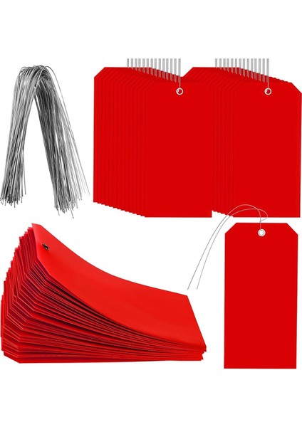 200 Adet 4 3/4 x 2 3/8 Inç Kablolu Nakliye Etiketleri Boş Etiketleme Etiketleri (Yurt Dışından)