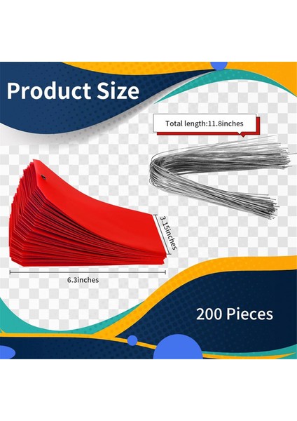 200 Adet 4 3/4 x 2 3/8 Inç Kablolu Nakliye Etiketleri Boş Etiketleme Etiketleri (Yurt Dışından)