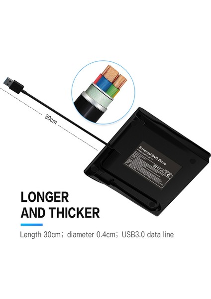 Usb3.0dvd/cd Yazıcı Harici Mobil Dizüstü Bilgisayar (Yurt Dışından)