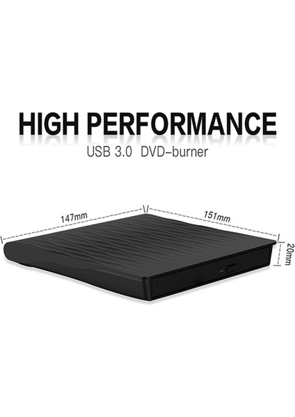 Usb3.0dvd/cd Yazıcı Harici Mobil Dizüstü Bilgisayar (Yurt Dışından)
