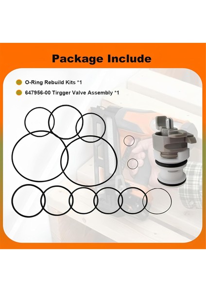 O-Ring Yeniden Yapım Kiti ve 647956-00 Tetik Vana Değişimi (Yurt Dışından)