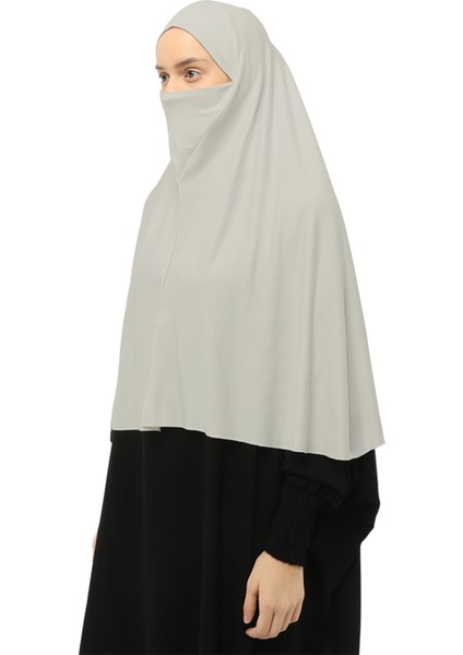 Hazır Türban Peçeli Pratik Eşarp Tesettür Nikaplı Hijab - Namaz Örtüsü Sufle (3Xl) - Koyu Krem modelleri