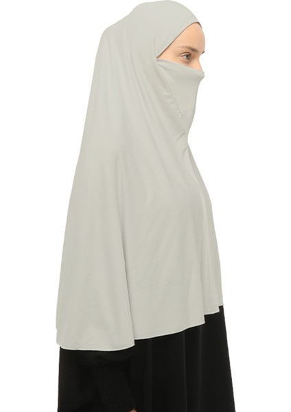 Hazır Türban Peçeli Pratik Eşarp Tesettür Nikaplı Hijab - Namaz Örtüsü Sufle (3Xl) - Koyu Krem fırsatları
