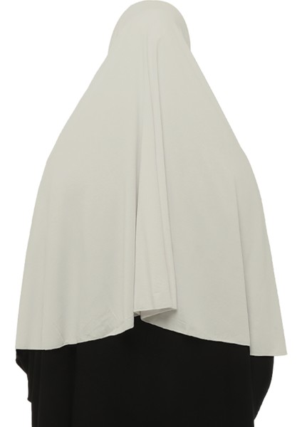 Hazır Türban Peçeli Pratik Eşarp Tesettür Nikaplı Hijab - Namaz Örtüsü Sufle (3Xl) - Koyu Krem