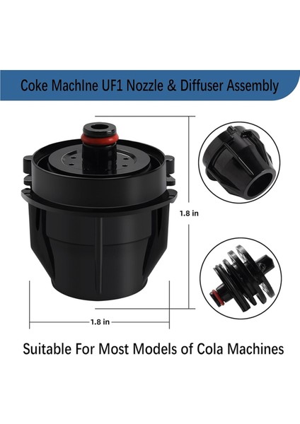 Uf-1 Kok Makinesi Soda Içi Için 2 Adet Nozul ve Difüzör Tertibatı (Yurt Dışından)