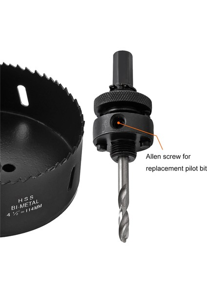 4,5 Inç / 114 mm Delik Testeresi Ağır Hizmet Tipi Bi-Metal Hss Delik Testeresi (Yurt Dışından)