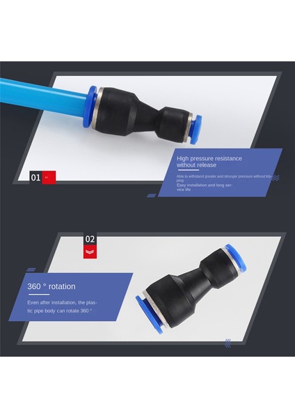Düz Bağlantı Parçaları Plastik Hızlı Bağlantı Elemanları -4 (Yurt Dışından)