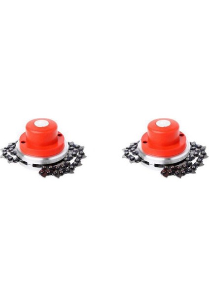 2 Adet Evrensel 65MM Çim Biçme Makinesi Zincirli Çim Düzeltici Kırmızı (Yurt Dışından)