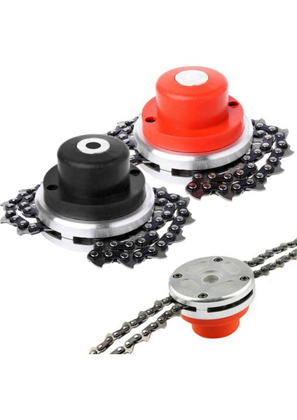2 Adet Evrensel 65MM Çim Biçme Makinesi Zincirli Çim Düzeltici Kırmızı (Yurt Dışından)