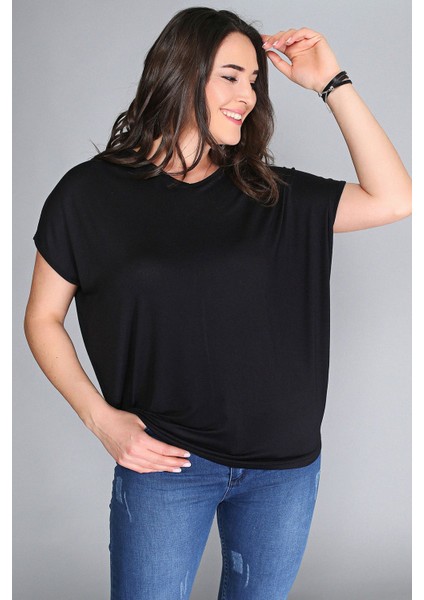 Büyük Beden Sırt Çapraz Kısa Kol Bluz fiyatları
