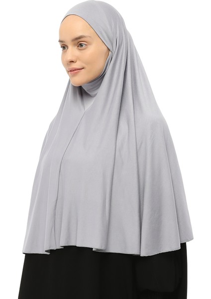 Hazır Türban Peçeli Pratik Eşarp Tesettür Nikaplı Hijab - Namaz Örtüsü Sufle (3Xl) - Gri fırsatları