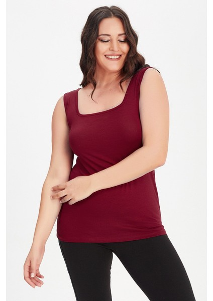 Kare Yaka Kalın Askılı Atlet Bluz modelleri