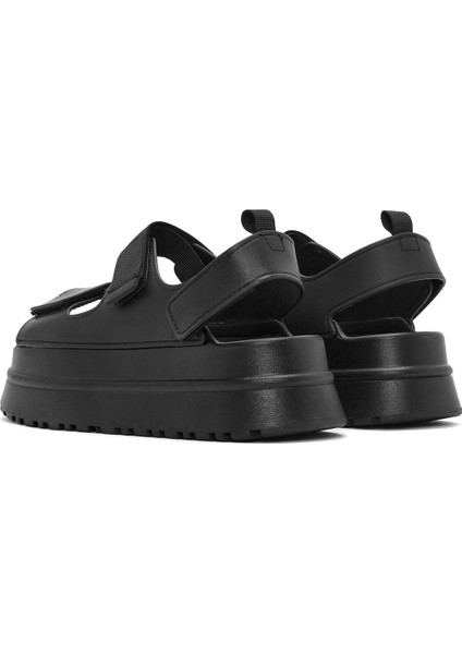 Kadın Siyah Bantlı Kalın Tabanlı Jelly Sandalet 25SFE4753PV