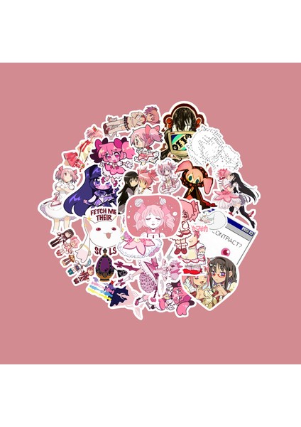 Madoka Magica Ajanda - Planner - Defter - Laptop Etiket Çıkartma Çok Renkli 10 x 15 Paket Boyutu 3 x 5 cm Stickerlar Paket Içeriği 25 Adet Dadi Ramba Sticker