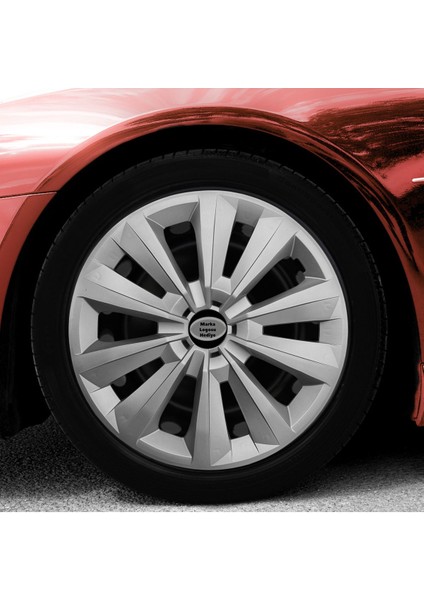 Renault Laguna 15 Inç Jant Kapağı Amblemli Gri (4 Adet) 128 Wg