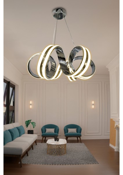 Kıvrım Çift Ledli Sıralı Toplu LED Avize