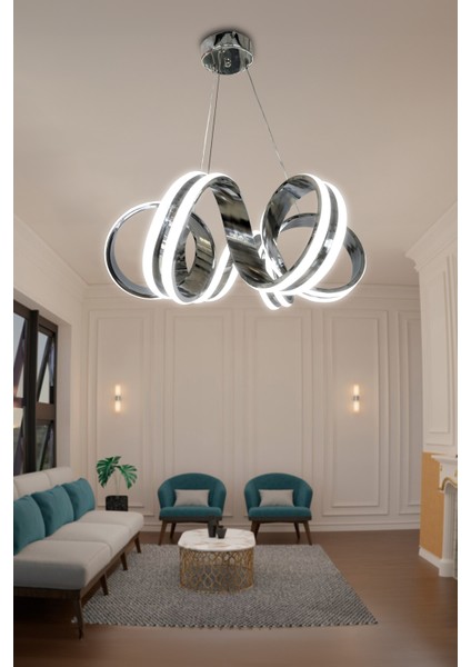 Kıvrım Çift Ledli Sıralı Toplu LED Avize