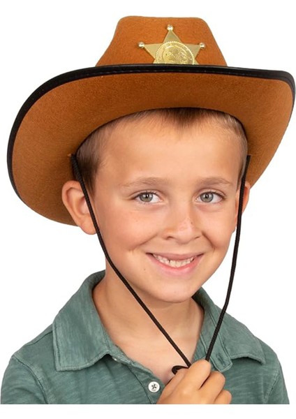 Kovboy Şerif Şapkası Kahve 12 Adet - Kostüm, Parti ve Gösteri Şapkası modelleri