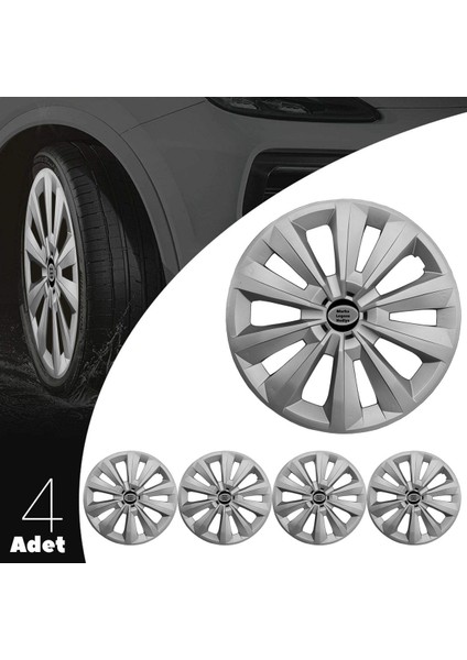 Seat Ibiza 15 Inç Jant Kapağı Amblemli Gri (4 Adet) 128 Wg modelleri