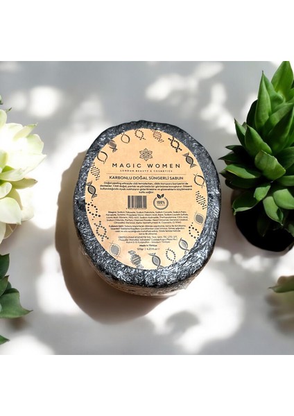 Karbonlu Doğal Süngerli Sabun