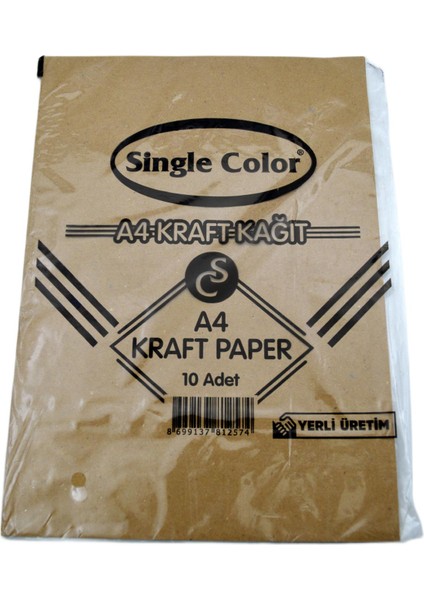 A4 90 Gram Kraft Kağıdı 10 Adet (5 Paket)