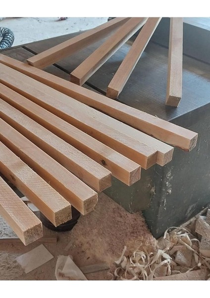 4cm x 4cm x 100CM Çam Ağacı Çıtası, Ahşap Çubuk, Çok Amaçlı Çıta