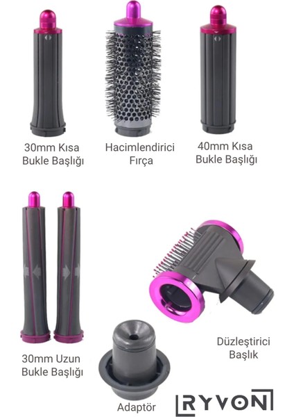 Saç Kurutma ve Şekillendirici Için Ekstra 7 Başlık
