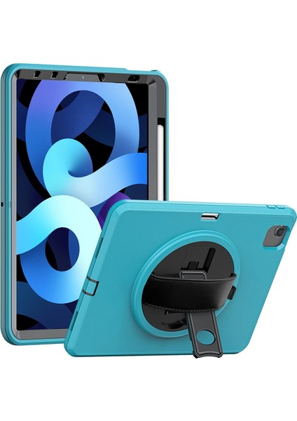Ipad 2022 10.9 (10.nesil) Kılıf Hand Strap Tablet Kılıfı - Turkuaz Bstmy