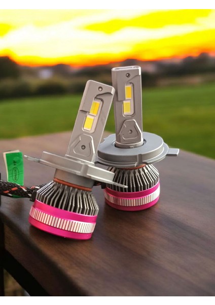 H4 3 Renk 4mod Şimşek Etkili LED Zenon Beyaz-Sarı-Günışığı-Çakarlı Kumandalı Vrpro Evulutın LED Zenon