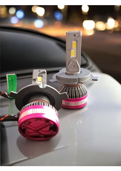 H4 3 Renk 4mod Şimşek Etkili LED Zenon Beyaz-Sarı-Günışığı-Çakarlı Kumandalı Vrpro Evulutın LED Zenon