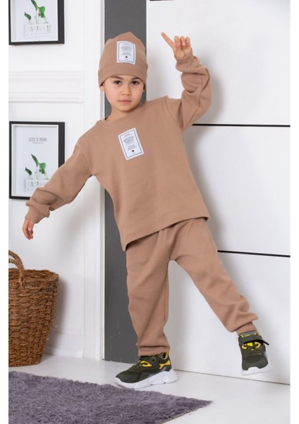 Fitilli Şapkalı Erkek Çocuk 3'lü Takım fırsatları