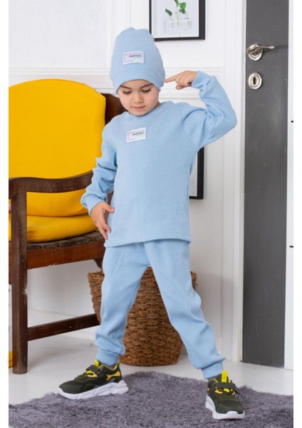 Fitilli Şapkalı Erkek Çocuk 3'lü Takım