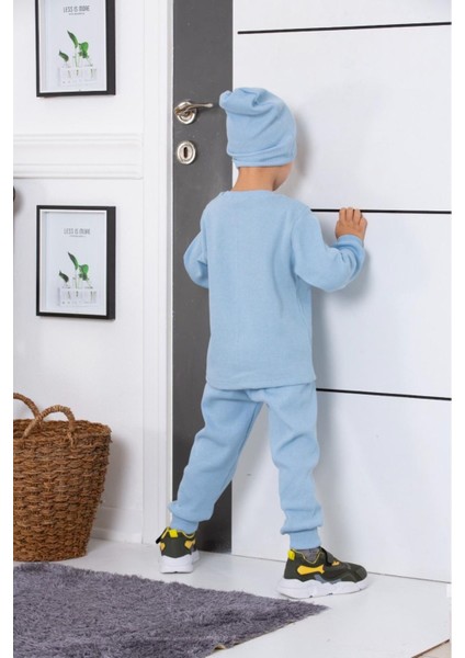 Fitilli Şapkalı Erkek Çocuk 3'lü Takım modelleri