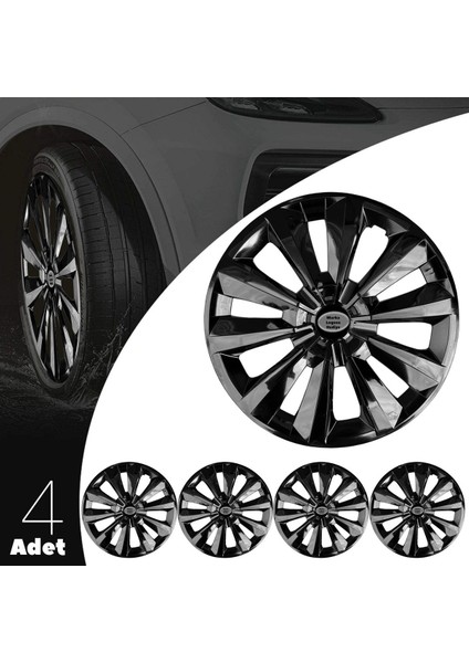 Fiat Brava 15 Inç Jant Kapağı Amblemli Gri (4 Adet) 220 Wg