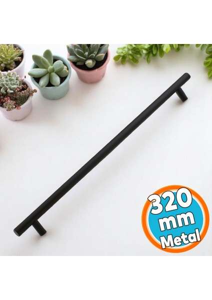 Mobilya Mutfak Çekmece Dolap Dolabı Kulpu Kulbu Kulplarımat Siyah Metal Kulp 320 Mm-32 cm