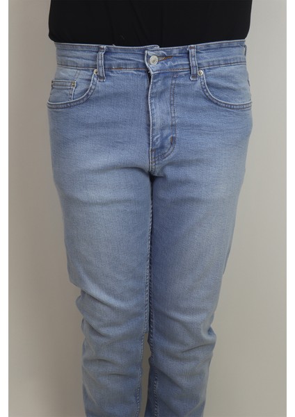 Fistan Store Erkek Buz Mavisi Yüksek Bel Rahat Kesim Boru Paça Jean Pantolon fiyatları