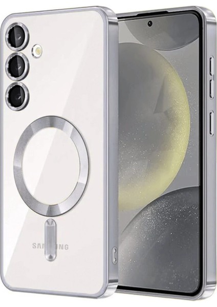 Samsung Galaxy S23 Kılıf Kross Magneticsafe Kapak - Gümüş Bstmy