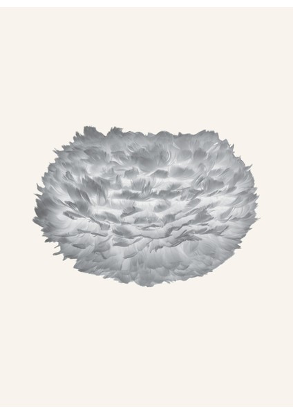 Eos Abajur, Kaz Tüyü & Kumaş, 48 cm Yumuşak Işık Tasarımı