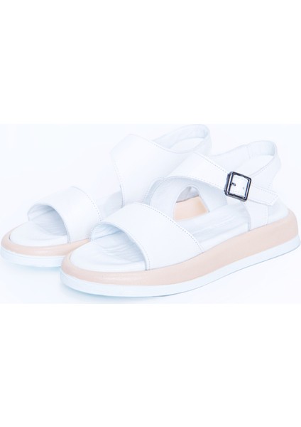 Kadın Ortopedik Sandalet PC-7101-BEYAZ