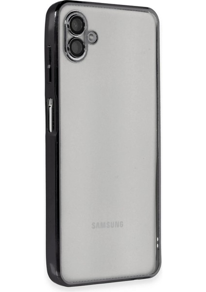 Samsung Galaxy A04 Kılıf Razer Lensli Silikon - Siyah Bstmy