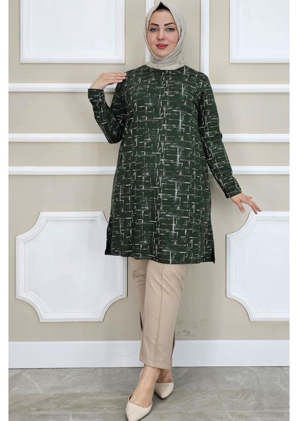 Kadın Desenli Tesettür Tunik modelleri