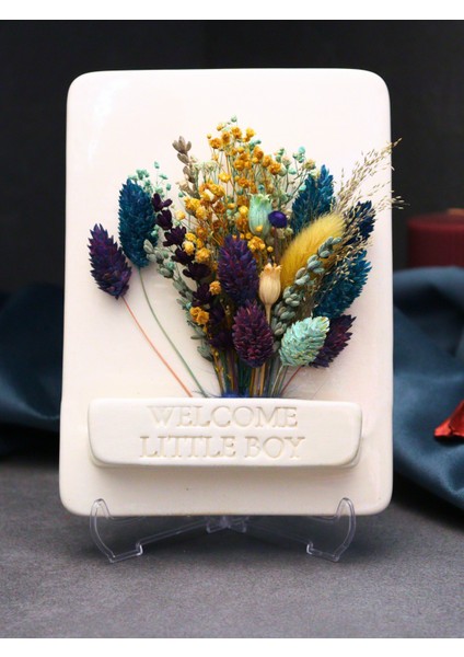 ile Çok Özel Hediye 🎁 Yeni Doğan Erkek Bebeğe🎁 WELCOME LITTLE BOY – Hoş Geldin Küçük Prens! Seramik masa dekoru