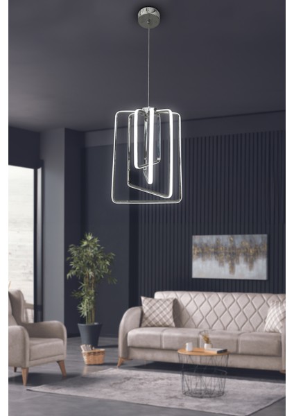 Estella 4\' Lü Dikdörtgen Sarkıt LED Avize
