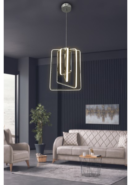 Estella 4\' Lü Dikdörtgen Sarkıt LED Avize