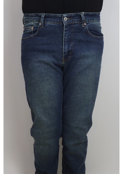 Fistan Store Erkek Yeşil Yüksek Bel Rahat Kesim Boru Paça Jean Pantolon