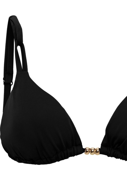 Aquaviva Kadın Siyah Izabella Gold Aksesuarlı Üçgen Bikini Takımı modelleri