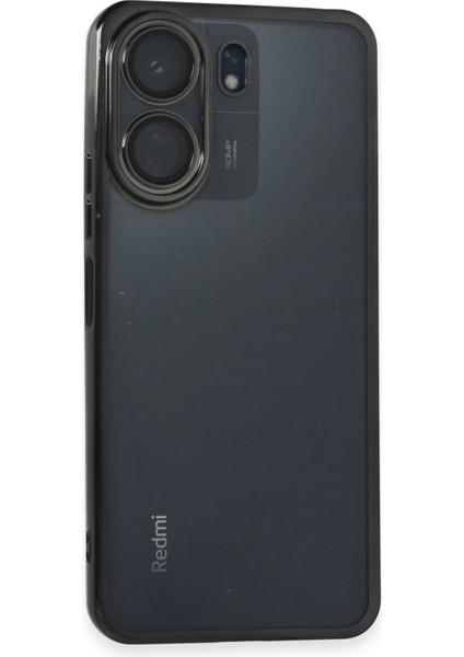 Xiaomi Redmi 13C Kılıf Razer Lensli Silikon - Siyah Bstmy